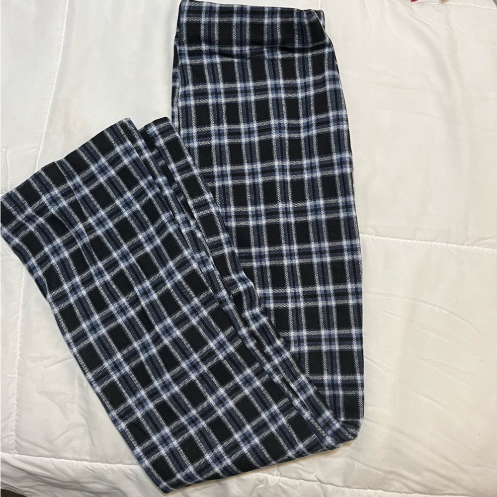 Plaid Blue Slacks
